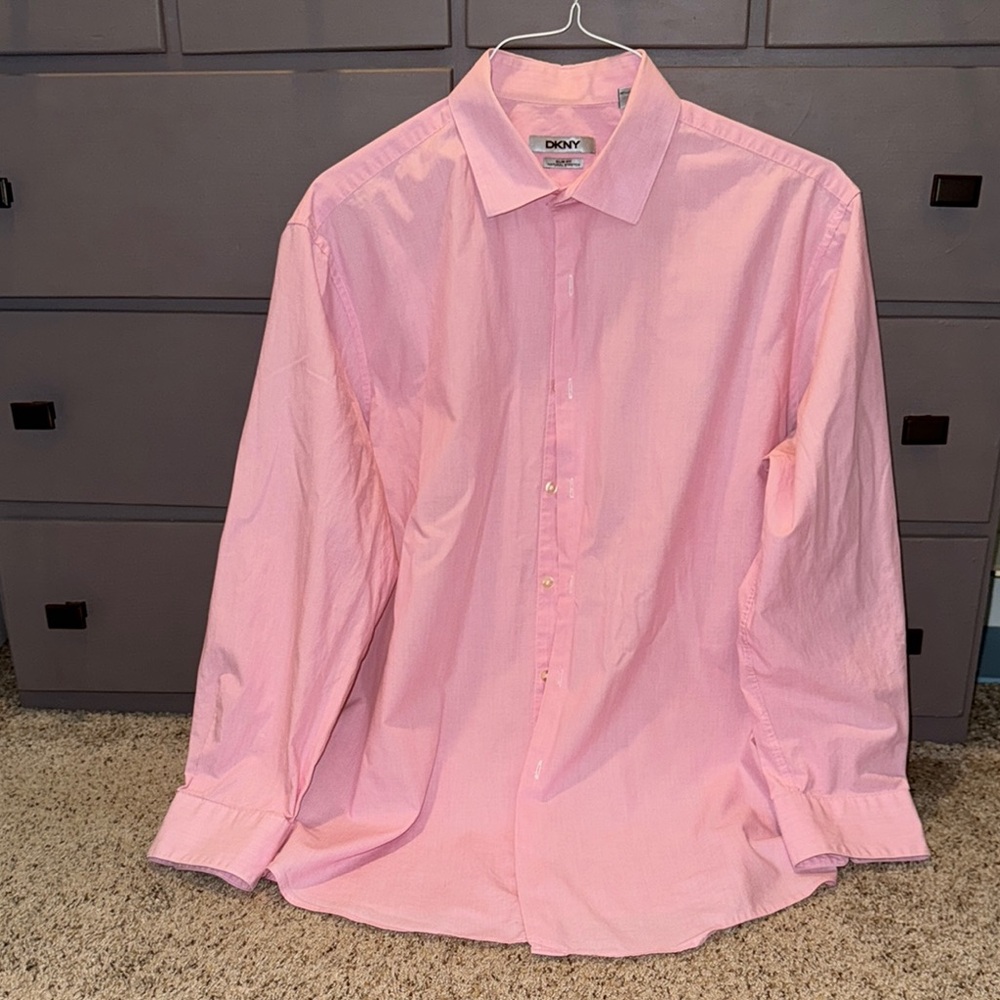 DKNY Men's Pink Shirt